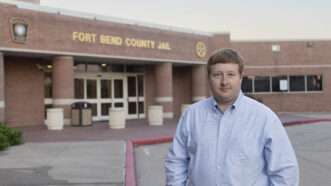 Justin Pulliam is seen outside the Fort Bend County Jail | Institute for Justice