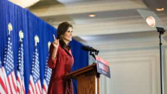 Nikki Haley speaks at primary campaign event in South Carolina | Maxwell Vittorio/ZUMAPRESS/Newscom