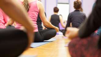 People meditating in lotus position. | Aerogondo | Dreamstime.com