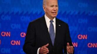 Joe Biden during the 2024 CNN presidential debate | HO/Newscom