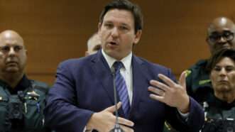 Florida Gov. Ron DeSantis speaking | Amy Beth Bennett/TNS/Newscom