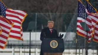 Donald Trump at the "Stop the Steal" rally on January 6, 2021 | Bryan Smith/Zuma Press/Newscom