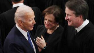 Supreme Court Justice Brett Kavanaugh and Joe Biden | PAT BENIC/UPI/Newscom