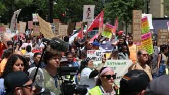 Protesters outside the 2024 Republican National Convention | 	Pat A. Robinson/ZUMAPRESS/Newscom